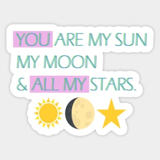 Sun moon and stars Sticker